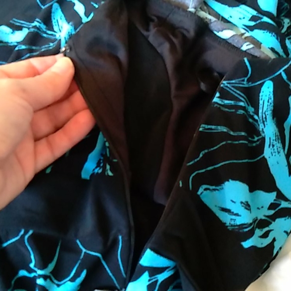 Evan-Picone black and blue dress size 6 - Picture 11 of 13